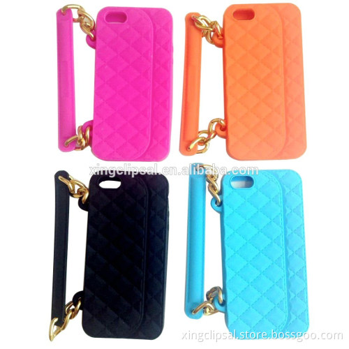 3D Chain Strap Handbag Silicon Cover case for Apple iPhone 5 5S